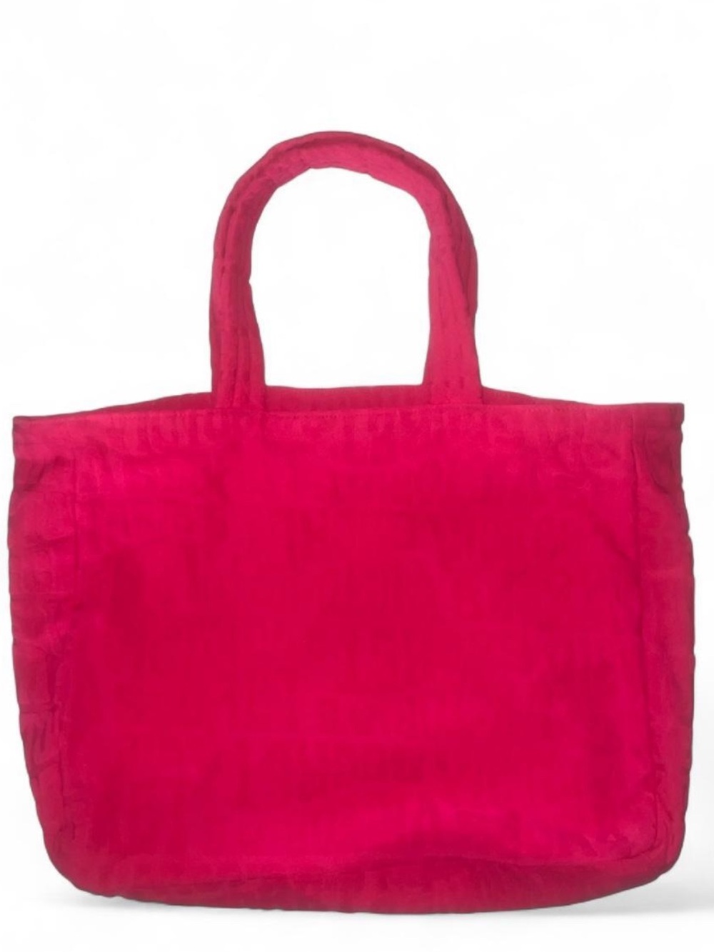 Victoria Secret bright pink terry cloth  tote